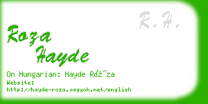 roza hayde business card